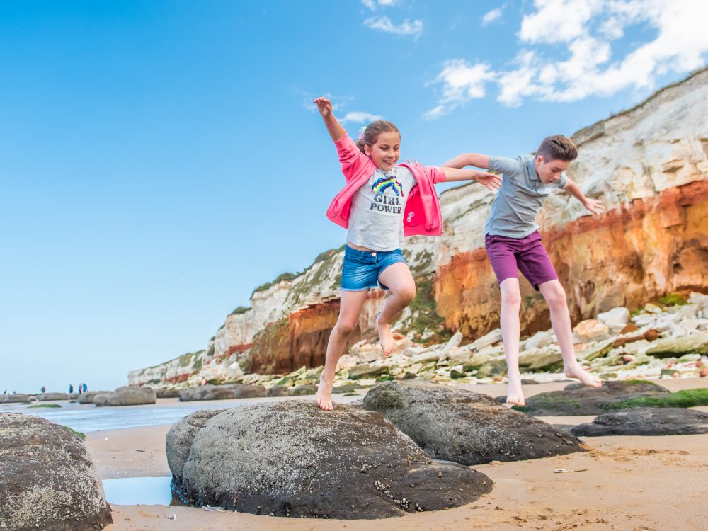 Hunstanton Green with the family arcade in the centre of the shot.