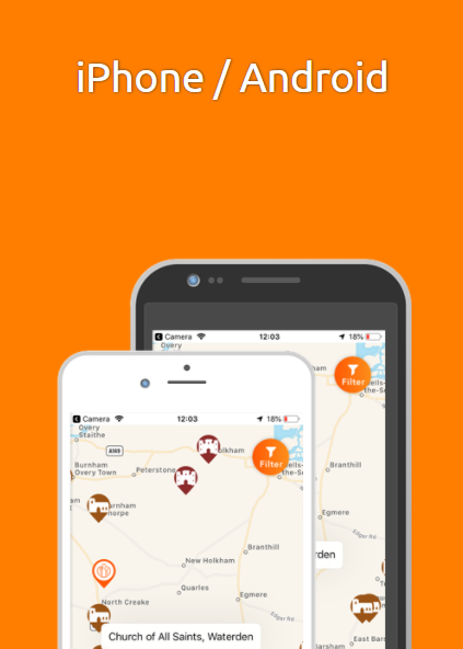 Walk West Norfolk and Explore West Norfolk app map feature.