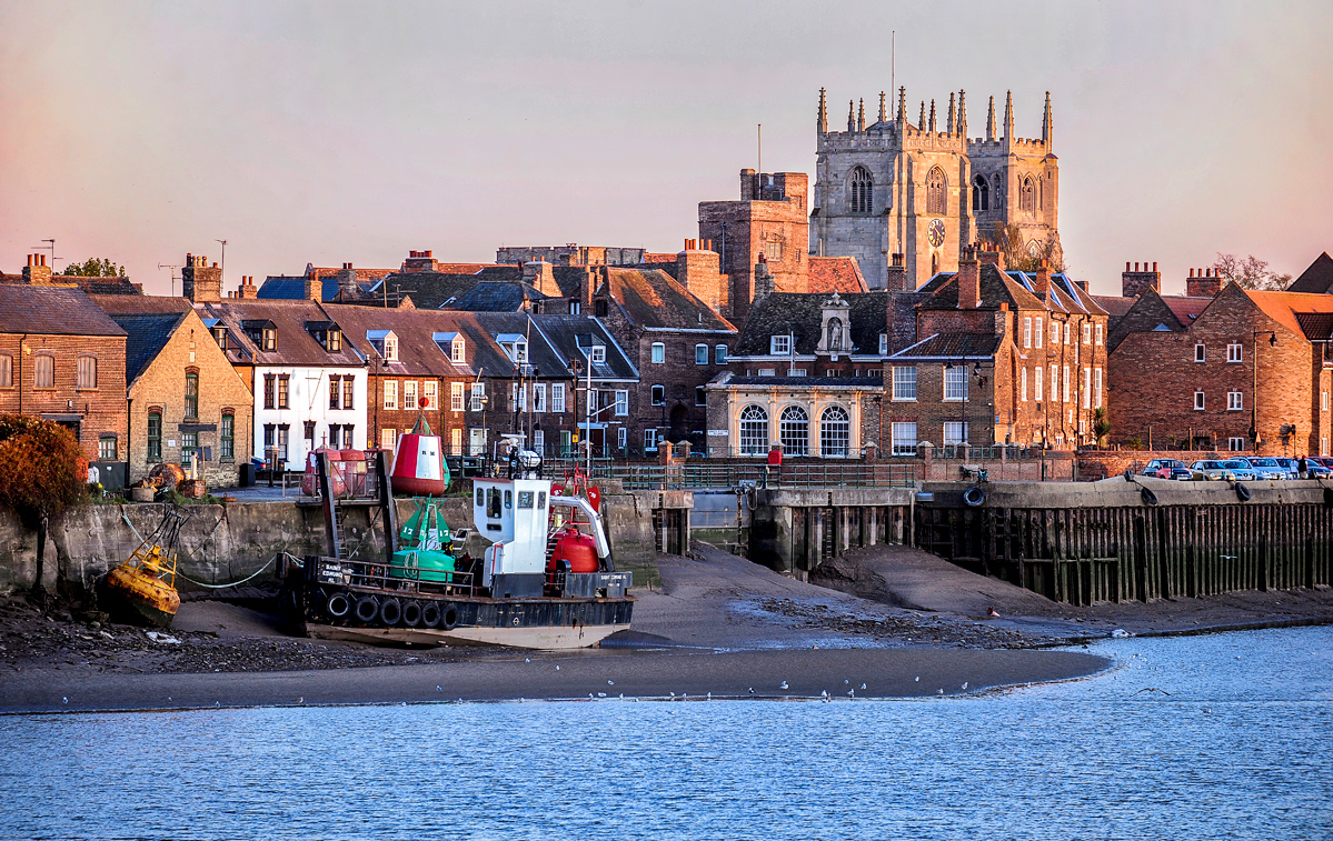 A landscape shot of King's Lynn's South Quay.