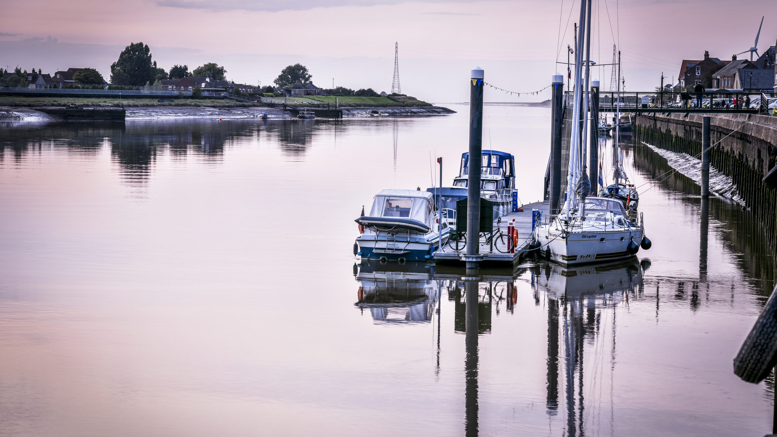 Boats moored at King's Lynn South Quay