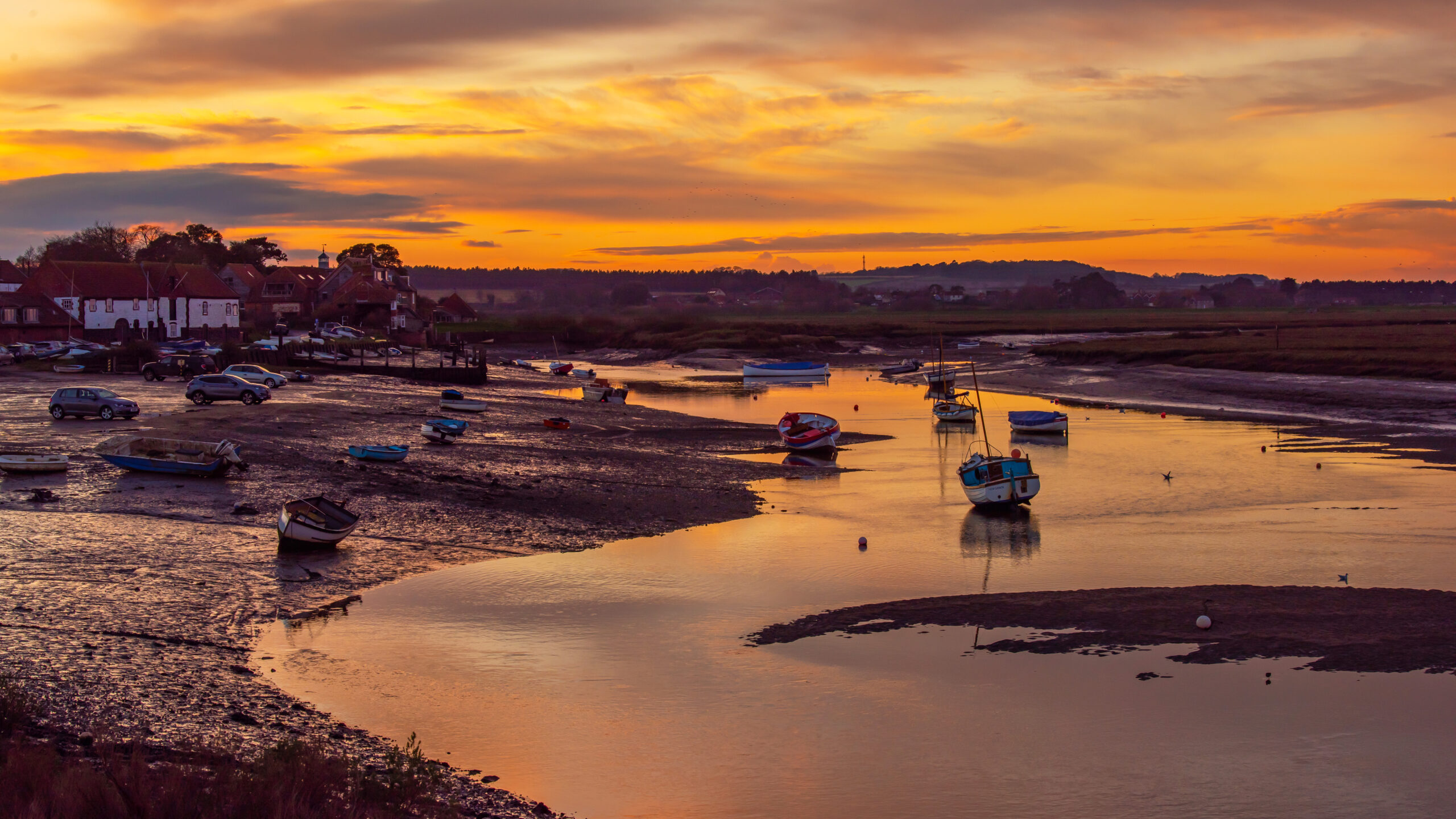 Sunset at Burnham Overy Staithe in West Norfolk