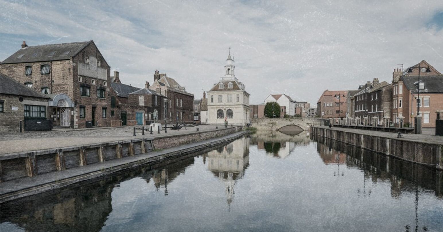 A gloomy image of Purfleet Quay in King's Lynn, West Norfolk