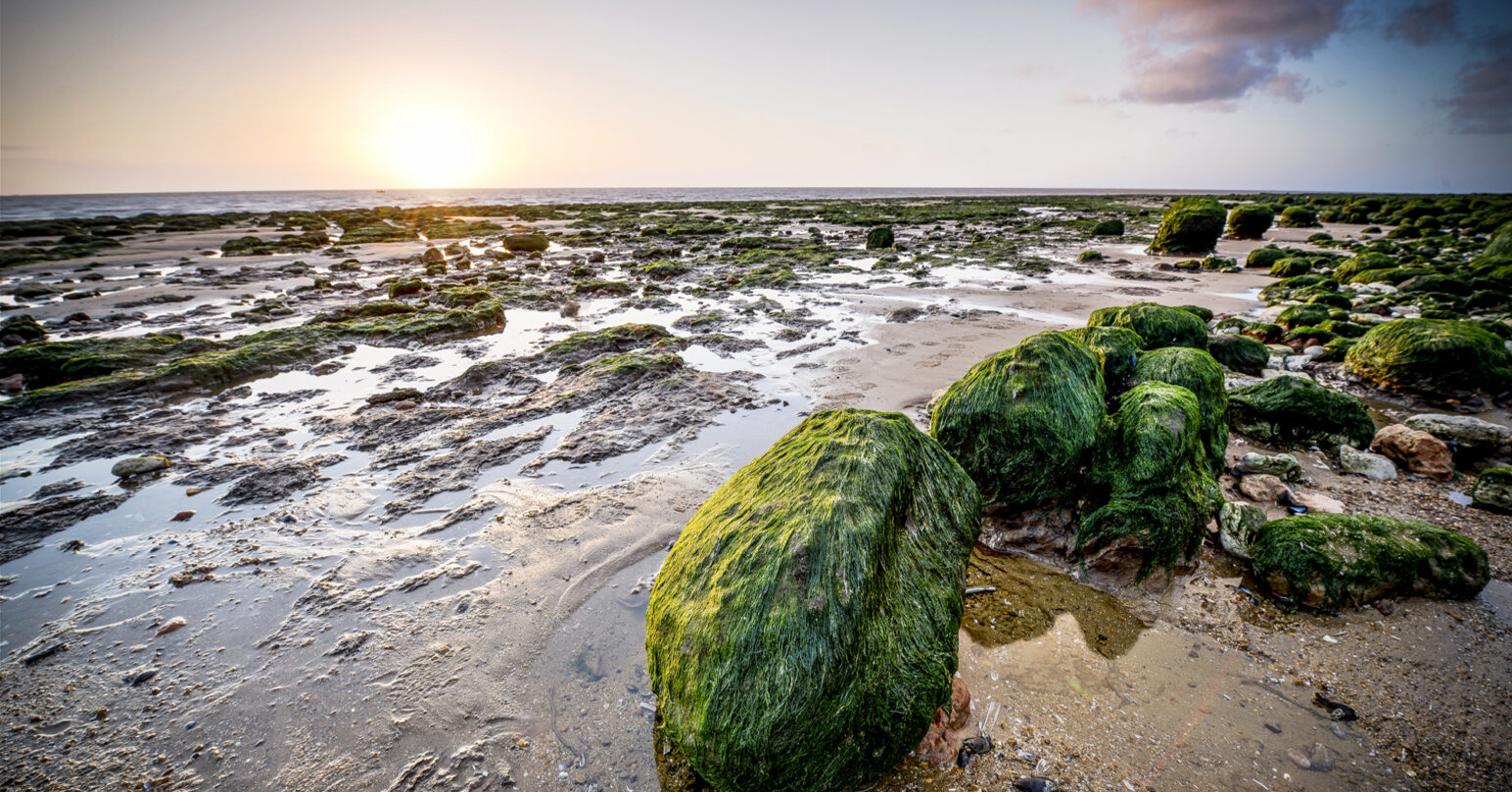 Sunset at Old Hunstanton Beach in West Norfolk