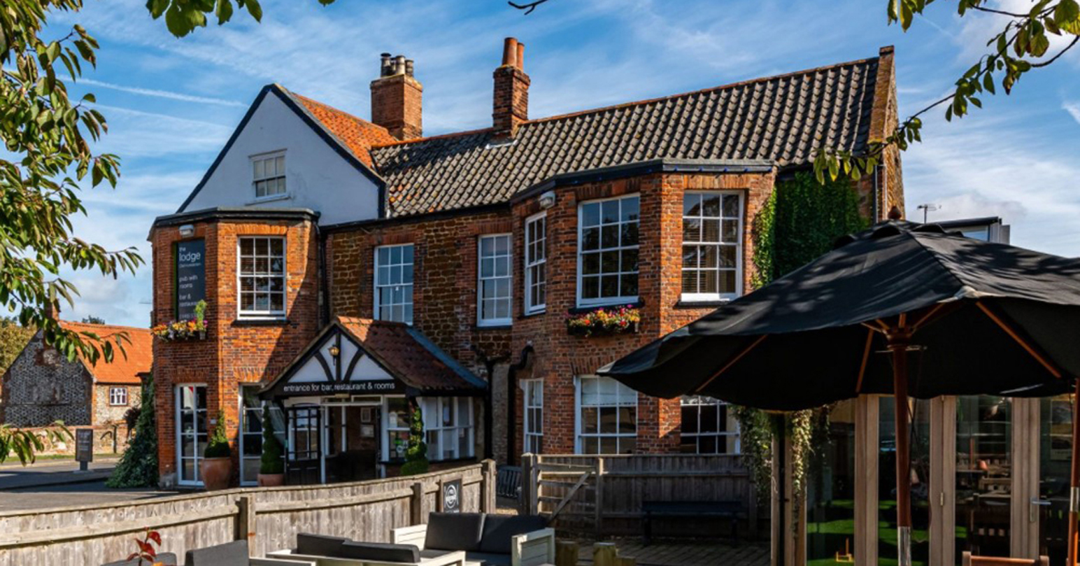 Exterior of The Lodge Hotel, Hunstanton.