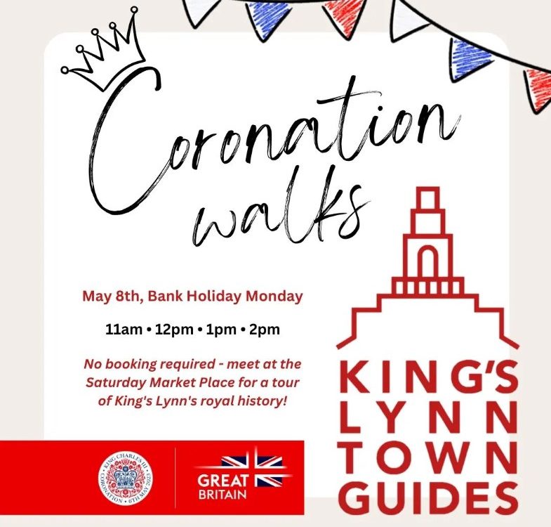 Poster for Walpole St Peter Coronation Fayre and Market on Saturday and Sunday 29th and 30th April 2023.