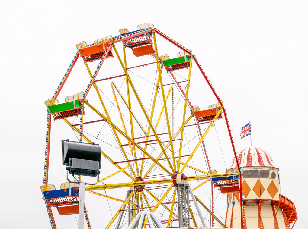 The ferris wheel at Rainbow Amusement Park in Hunstanton, West Norfolk.