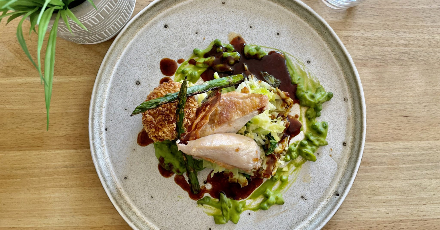 A seafood dish served at Caley Hall Hotel Restaurant, West Norfolk.