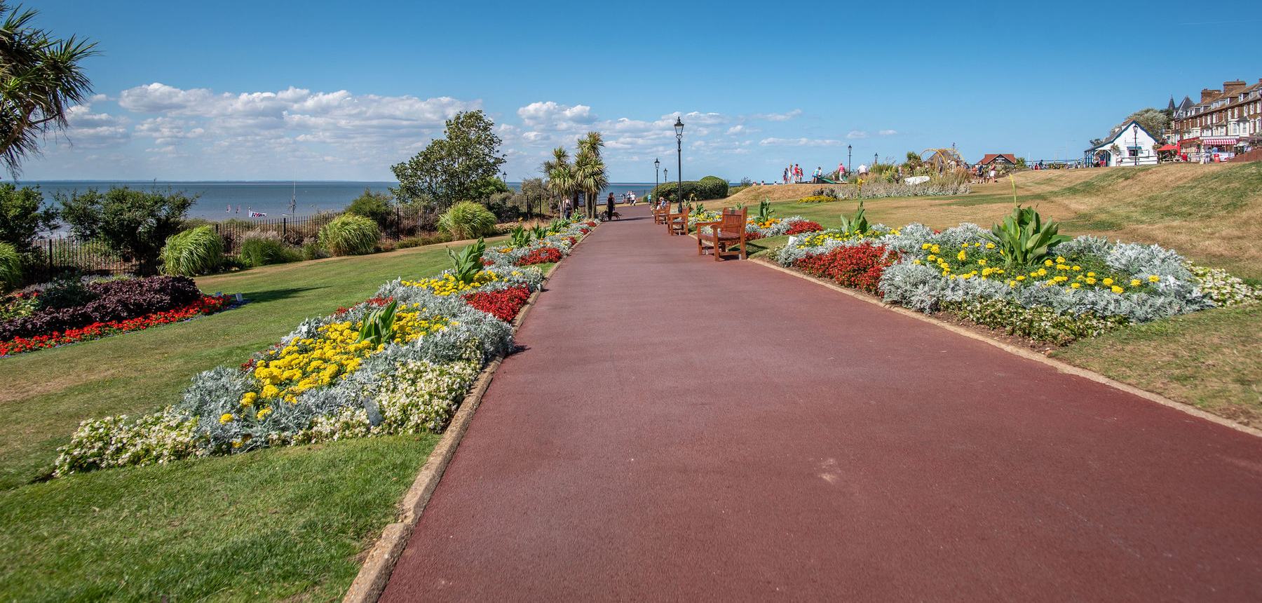 The blooming and colourful Hunstanton Heritage Gardens in Hunstanton, West Norfolk.