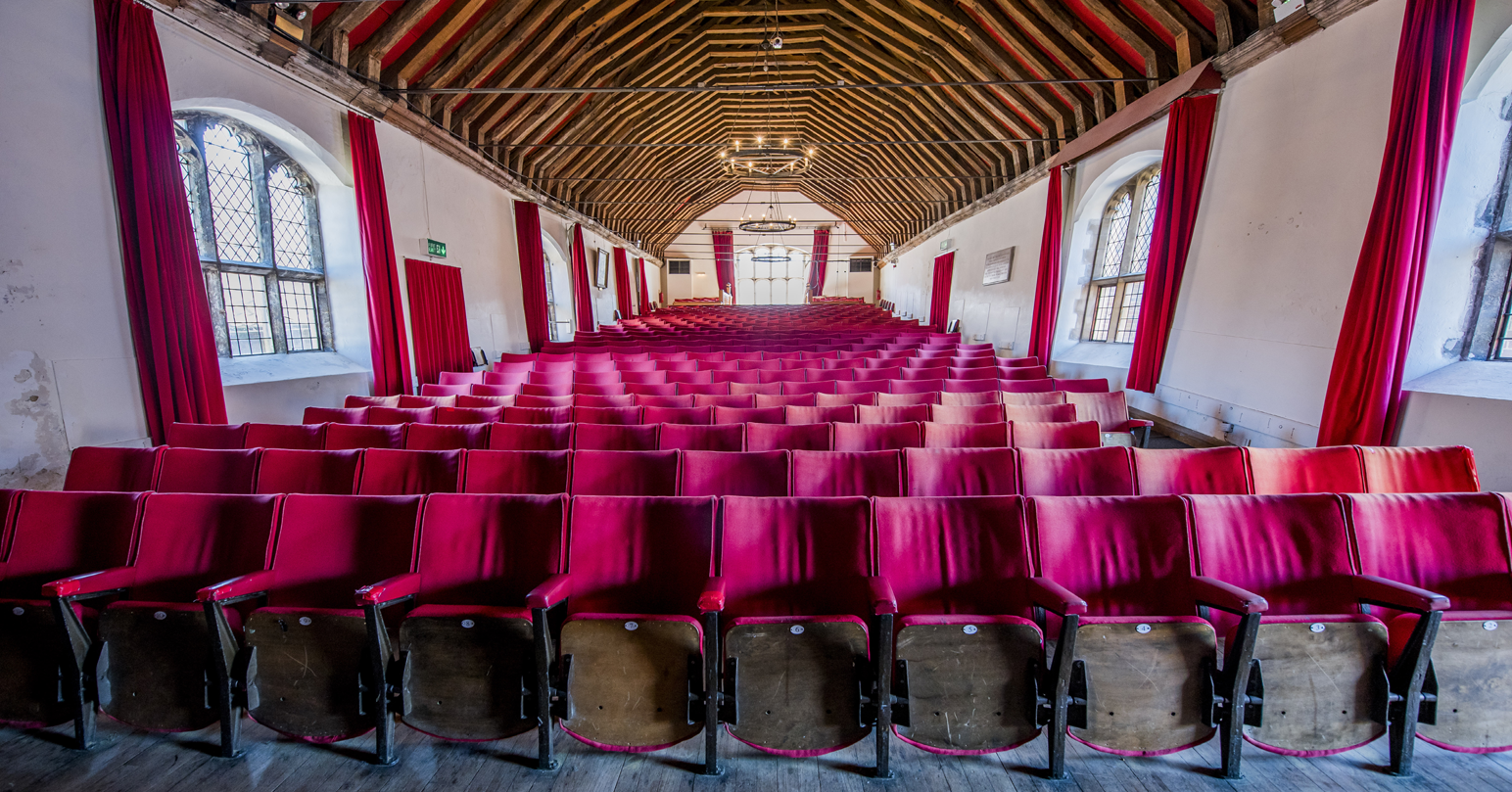 Inside St. George Guildhall theatre in King's Lynn, West Norfolk.