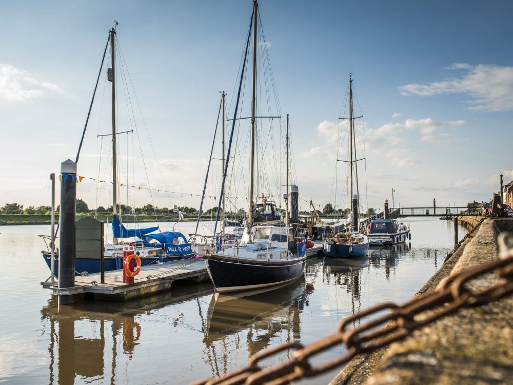 Water Ski Racing on the River Ouse in King's Lynn, West Norfolk.